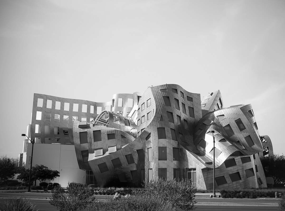 las vegas grayscale photography of building nevada